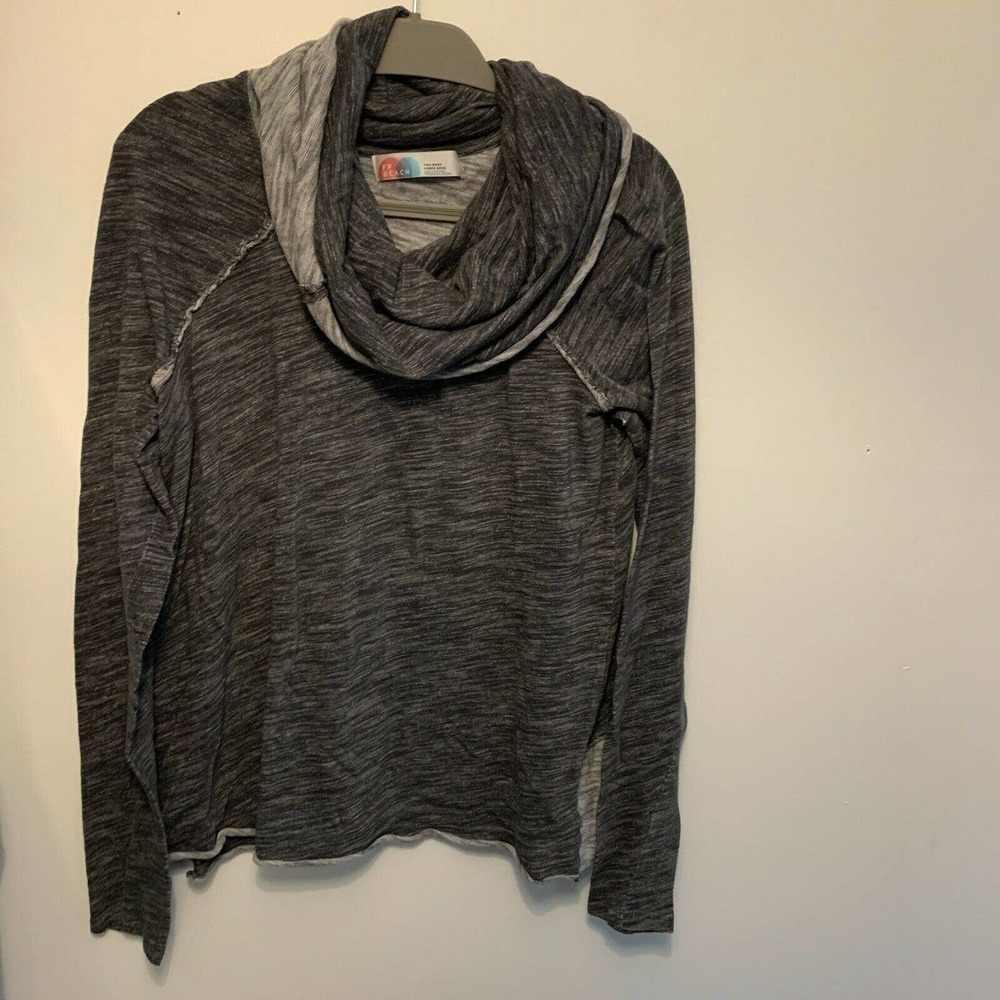 FP Beach Free People Top OS One Size Cowl Neck Cocoon Pullover Shirt Long sleeve